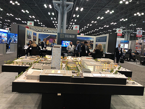 Mockup of Lake Nona being shown at the ICSC conference