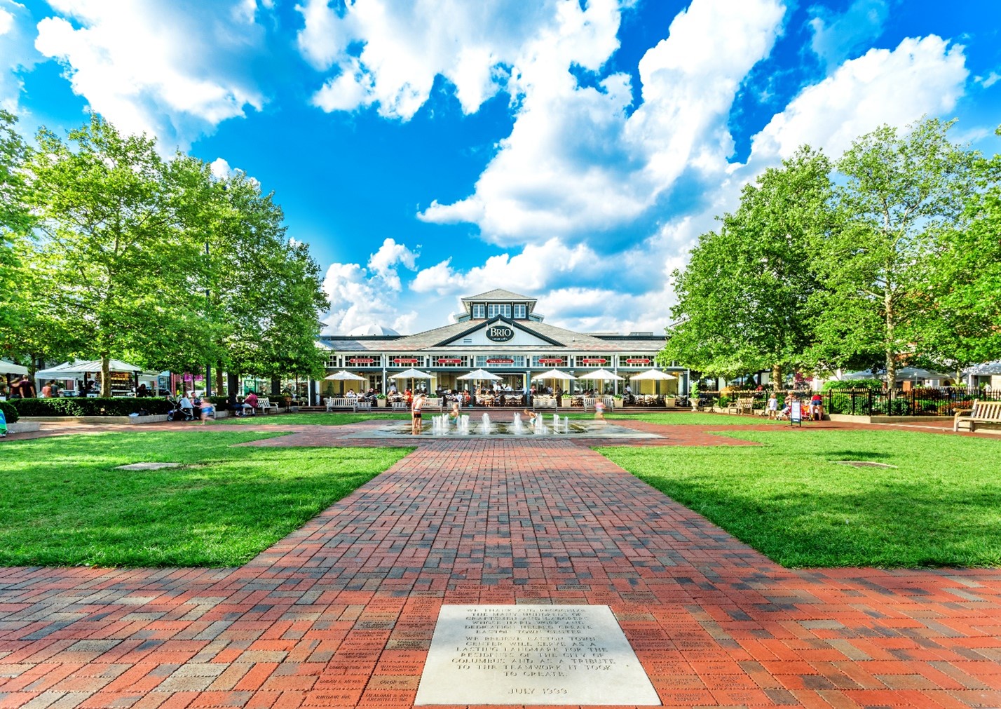 Fountains in front of Brio in Easton Town Center in Columbus, OH