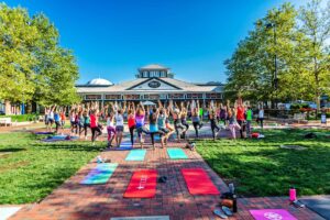Yoga on the Square at Easton Town Center in Columbus, OH